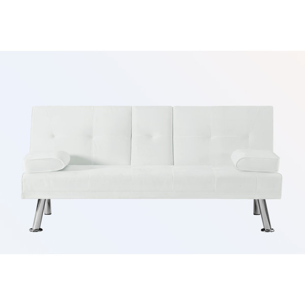 red chair Sofa 66.53'' Upholstered Tight Back Convertible Sofa Wayfair